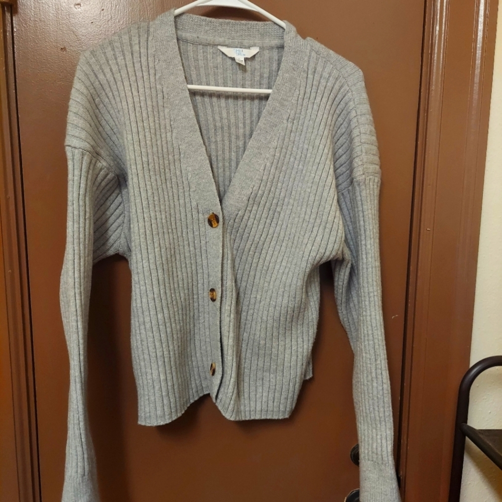 Gray Button Up Cardigan